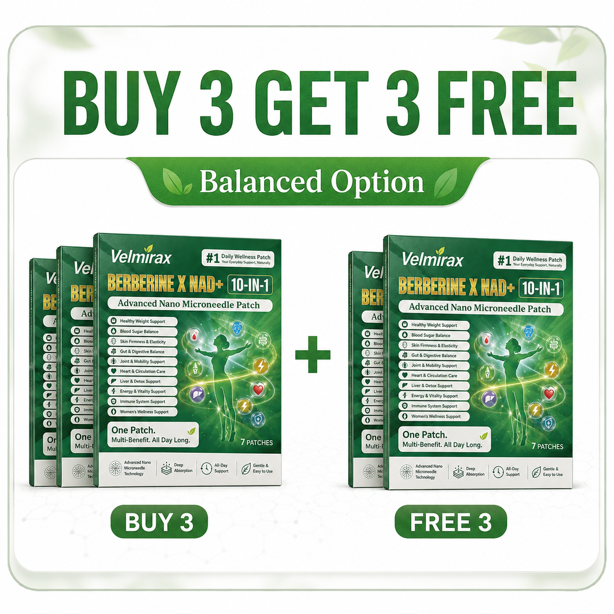 Moringa Berberine 10-IN-1 Advanced Nano Microneedle Patch