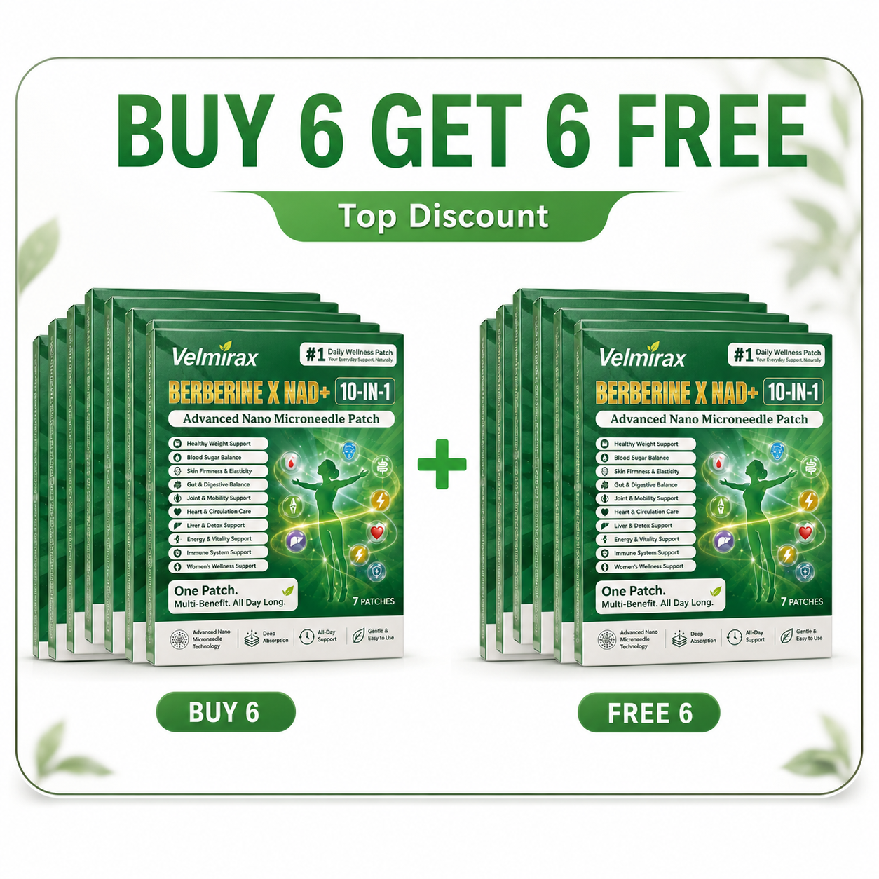 Moringa Berberine 10-IN-1 Advanced Nano Microneedle Patch